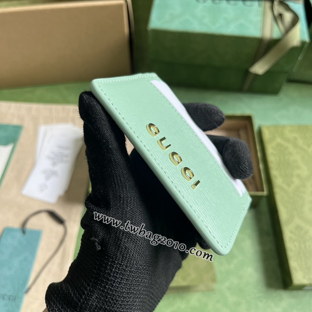 gucci專櫃新款原廠皮卡包 古馳飾手寫體Gucci標識卡片夾 jcp1802